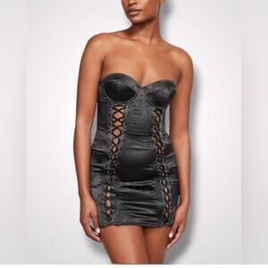 white christmas dresses Vintage Victoria Secret Black Bustier